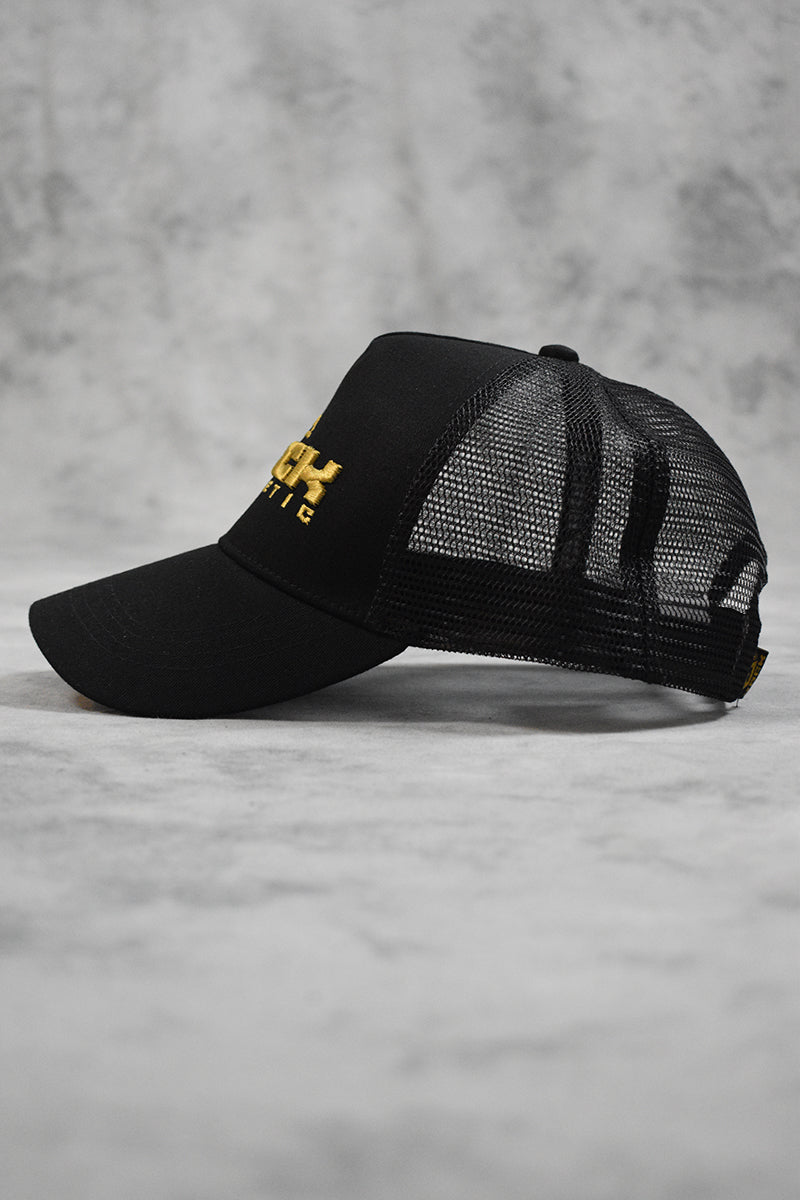 CORE MESH TRUCKERS CAP - BLACK GOLD