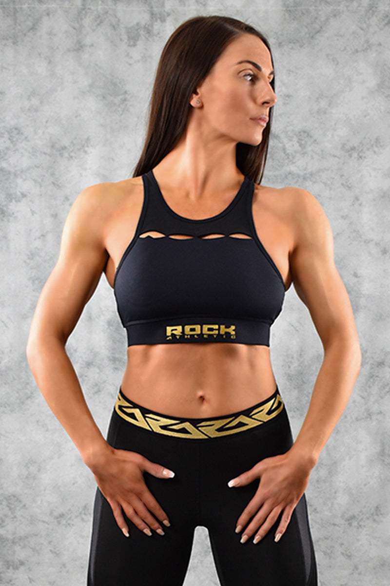 ROCK THIS CROP BRA - BLACK