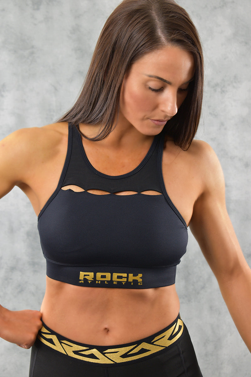ROCK THIS CROP BRA - BLACK