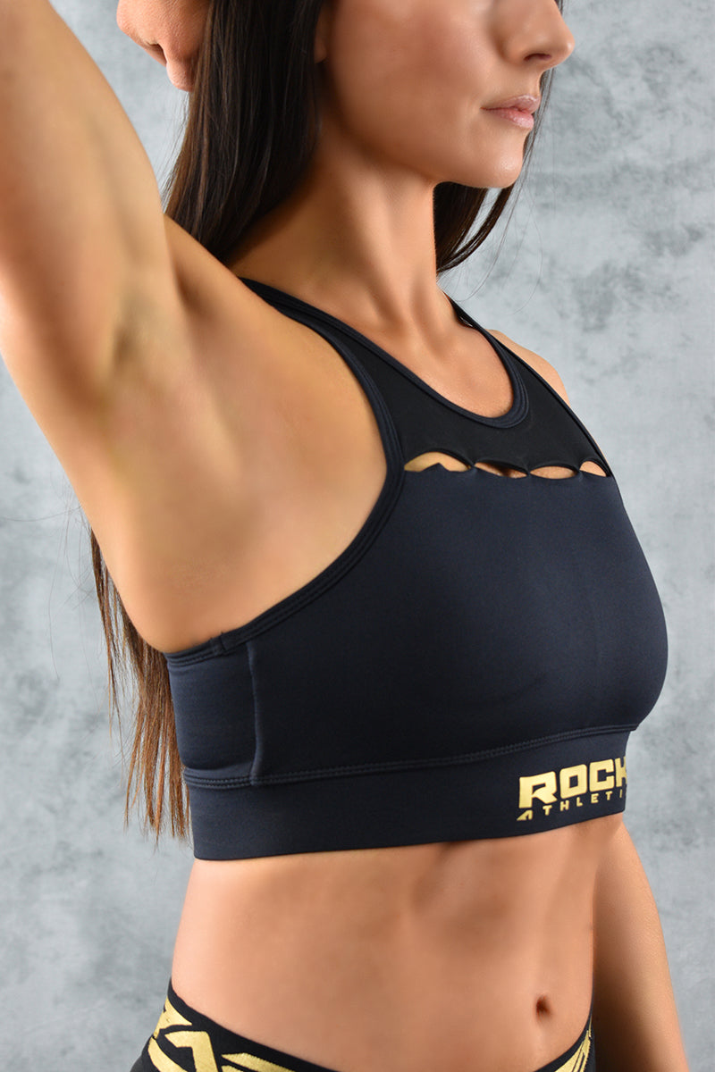 ROCK THIS CROP BRA - BLACK