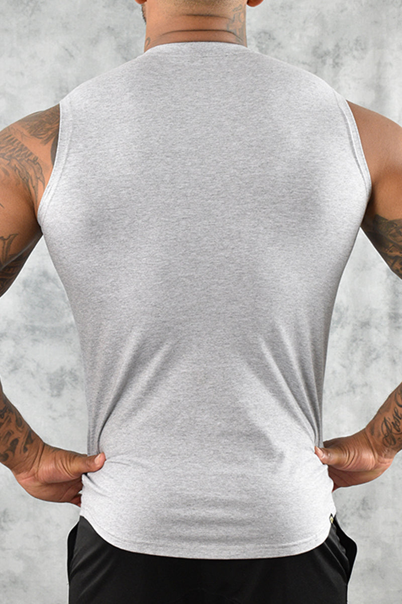 COOL COTTON SLEEVELESS T SHIRT - GREY