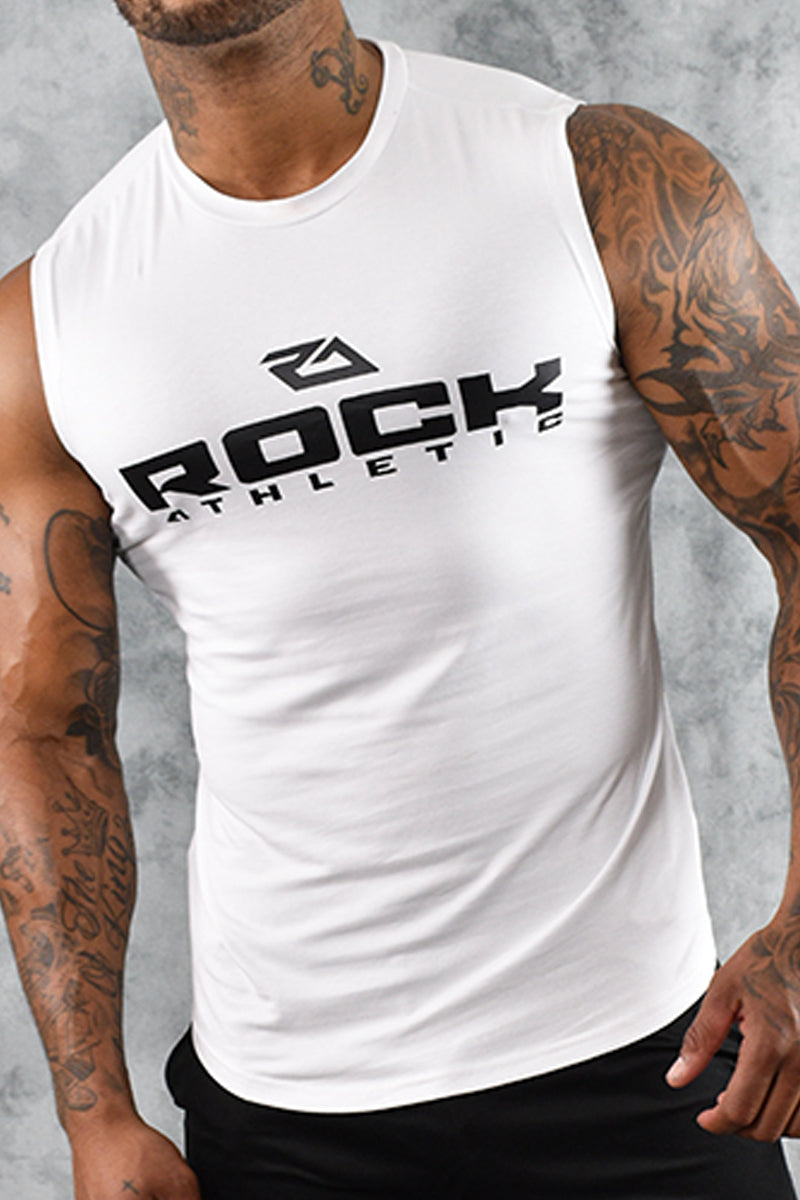 COOL COTTON SLEEVELESS T SHIRT - WHITE