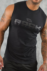 COOL COTTON SLEEVELESS T SHIRT - BLACK