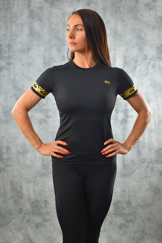 WOMENS VENT T SHIRT - BLACK