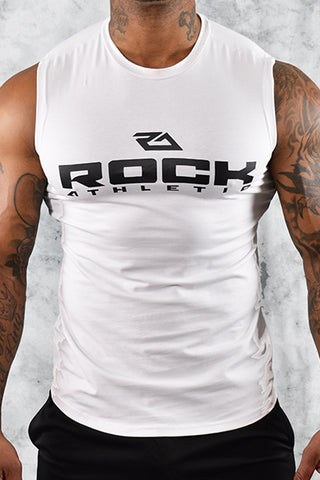 COOL COTTON SLEEVELESS T SHIRT - WHITE