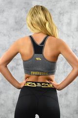 ROCK THIS CROP BRA - GREY