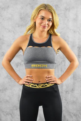 ROCK THIS CROP BRA - GREY