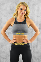 ROCK THIS CROP BRA - GREY