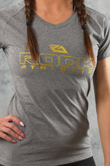 COOL COTTON V NECK T SHIRT - GREY