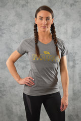 COOL COTTON V NECK T SHIRT - GREY