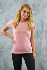 COOL COTTON V NECK T SHIRT - PINK