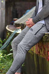 ELITE  JOGGERS - LIGHT GREY MARL